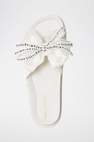 Gelakte Platform Muiltjes Wit -  en 