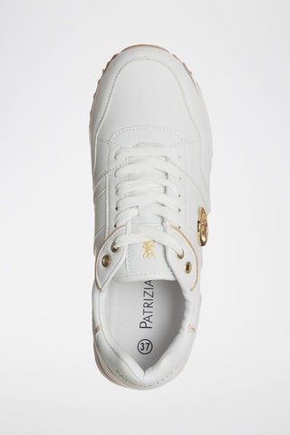 Baskets plateformes - Blanc et doré