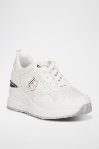 Baskets plateformes en cuir - Blanc