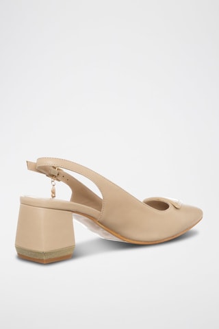 Escarpins - Beige et doré