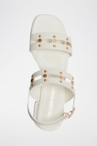 Sandales à talons - Laura Biagiotti - Blanc et doré
