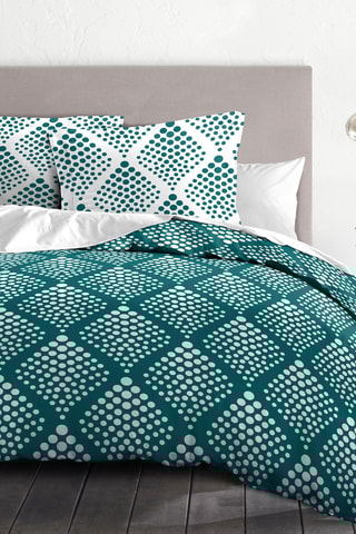 Conjunto de edredão em algodão 57 fios/cm² Fibula - Verde-pato