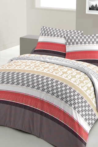 Parure de couette en coton 57 fils/cm² Vice Versa - Corail