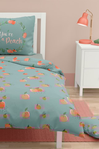 Conjunto de edredão em algodão 57 fios/cm² Peachy Green - Verde