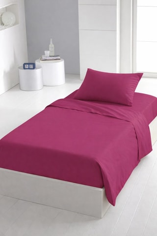 2 lençóis lisos em algodão - 57 fios/cm² - Azul,