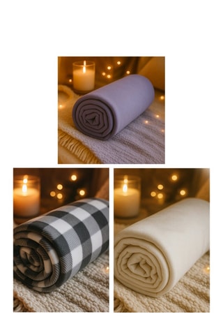 3 mantas - Multicor - 125 x 150 cm