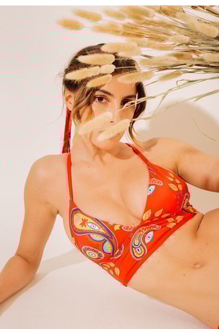 Bikini con coppe - Rosso - Aulala