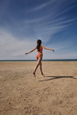 Bikini double face - Navy e rosso - Aulala