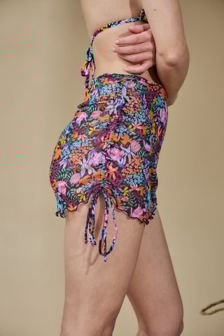 Jupe de plage taille haute - Noir - Pêche dorée