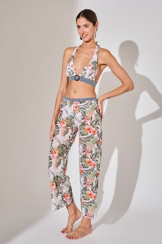 Maillot 3 pièces - Blanc et kaki - Vidoya