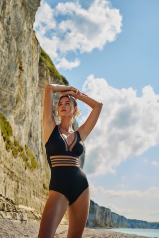 Maillot 1 pièce - Noir - Vidoya