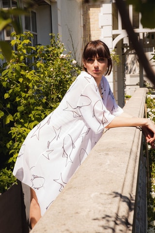 Kimono de plage - Blanc - Aulala