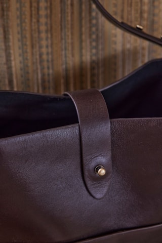 Bolso saco de piel - Marrón oscuro