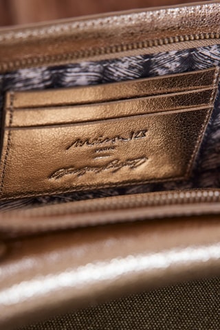 Bolso de mano de piel - Dorado