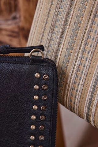 Bolso de mano de piel - Negro