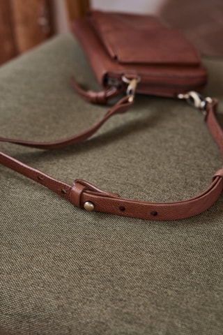 Bolso de mano de piel - Camel