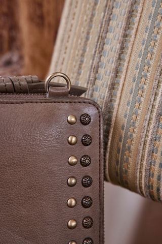 Bolso de mano de piel - Topo oscuro