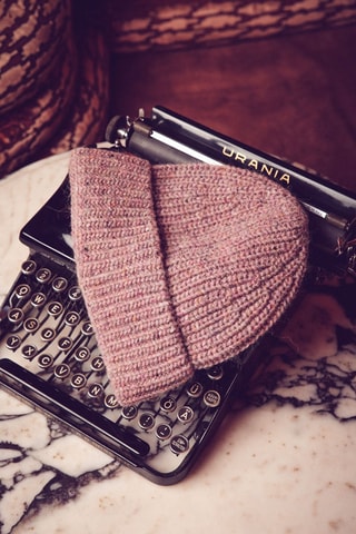 Gorro de lana y alpaca - Rosa viejo