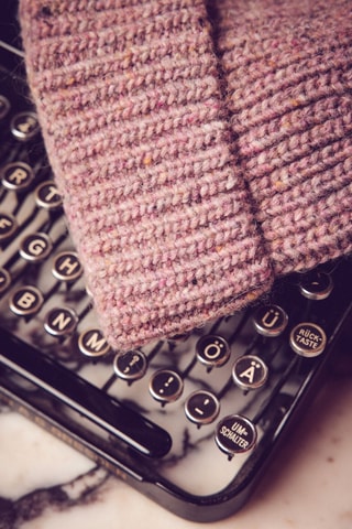 Gorro de lana y alpaca - Rosa viejo