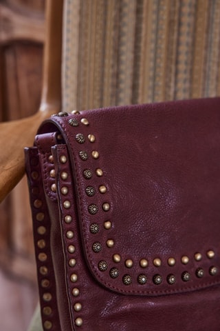 Bandolera de piel - Burdeos