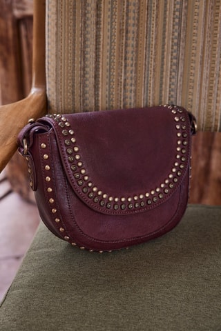 Bandolera de piel - Burdeos