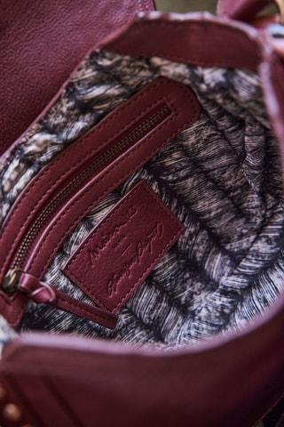 Bandolera de piel - Burdeos