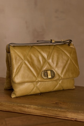 Bandolera de piel - Caqui