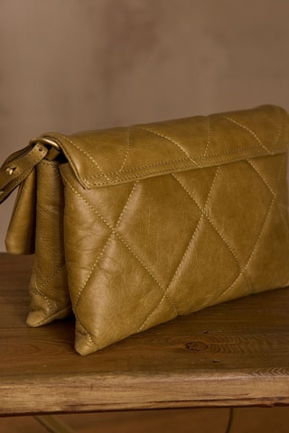 Bandolera de piel - Caqui