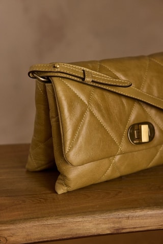 Bandolera de piel - Caqui