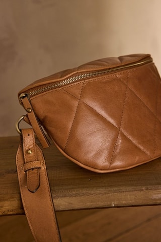 Bandolera de piel - Camel