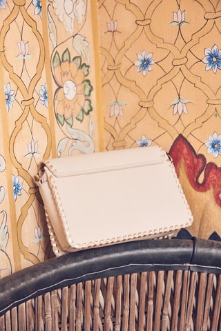 Mala a tiracolo de couro - Cru