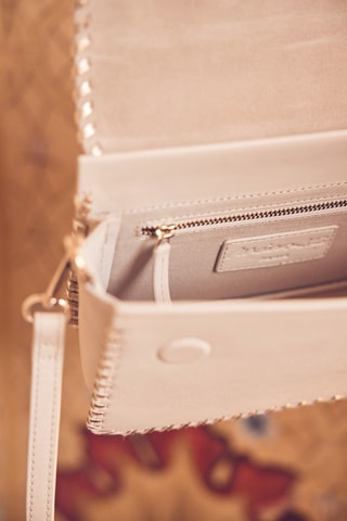 Mala a tiracolo de couro - Cru