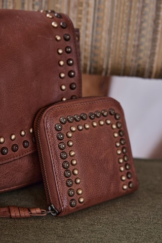 Monedero de piel - Camel