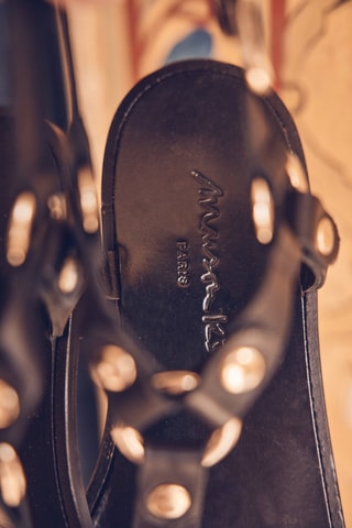 Sandalias de piel - Negro