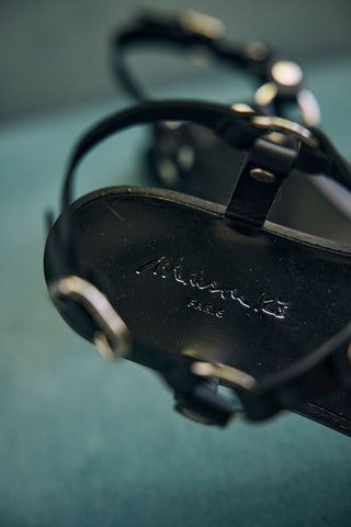 Sandalias de piel - Negro