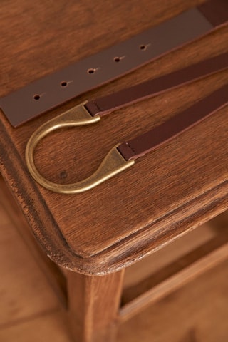 Cinturón de piel - Marrón