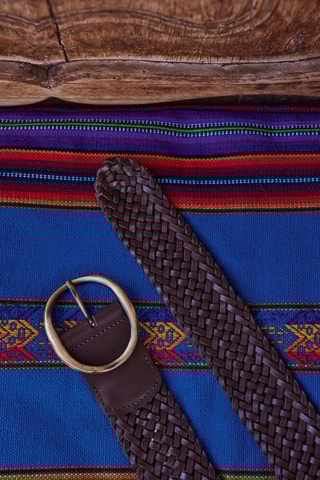 Cinturón de piel - Marrón