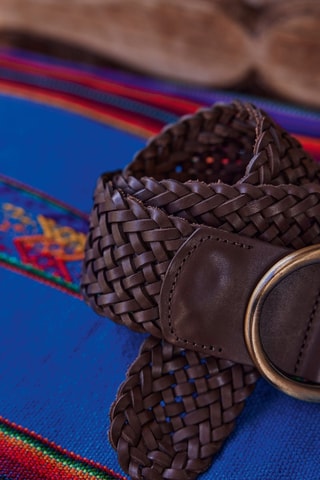 Cinturón de piel - Marrón