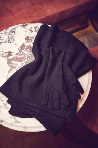 Guantes de cachemir - Negro