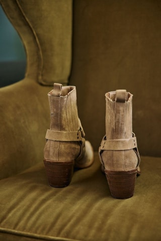 Botines de nobuk - Beige