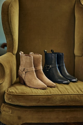 Botines de nobuk - Beige