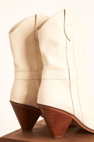 Botines de piel caprina - Blanco