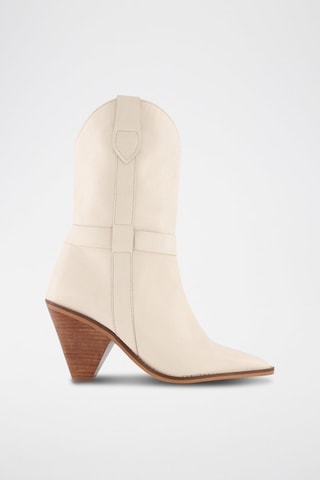 Botines de piel caprina - Blanco