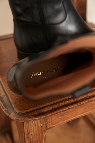 Botines de piel - Negro