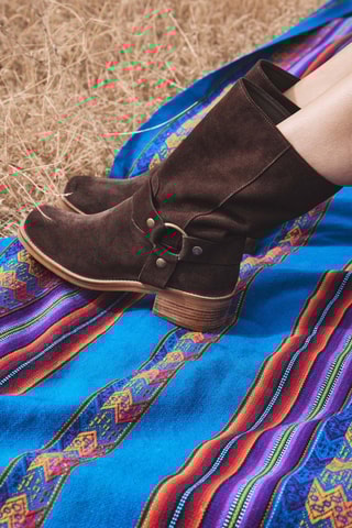 Botines de nobuk - Marrón oscuro