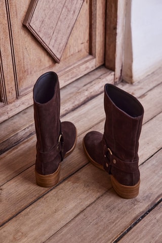 Botines de nobuk - Marrón oscuro