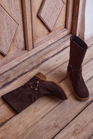 Botines de nobuk - Marrón oscuro