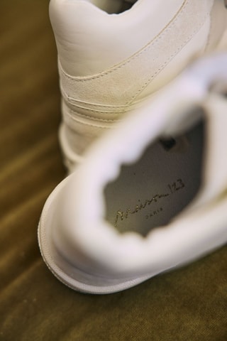 Zapatillas altas de piel - Blanco