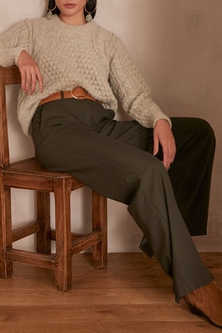 Pull en alpaga et laine - Beige