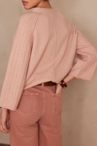 Camisola de lã - Rosa-maquilhagem